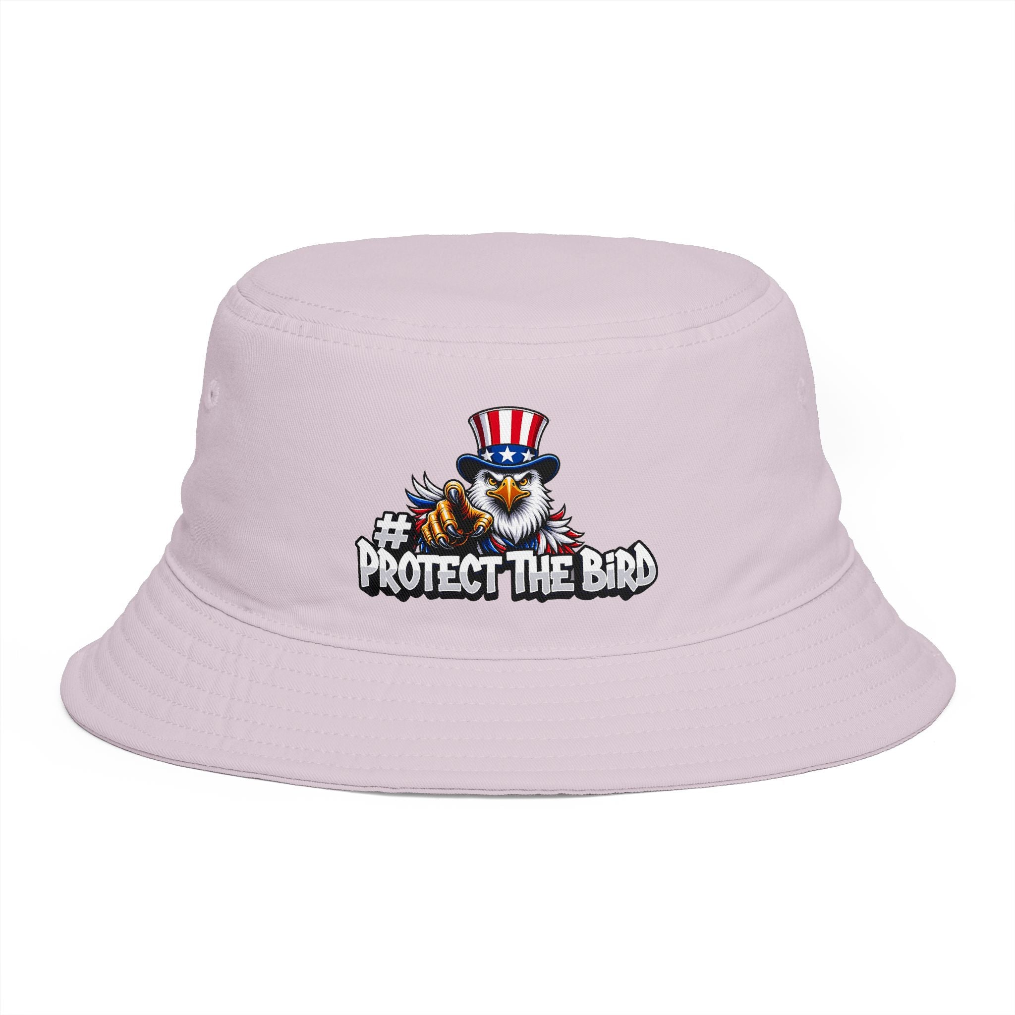 Protect The Bird Patriotic Eagle Bucket Hat — American Flag Uncle Sam Design