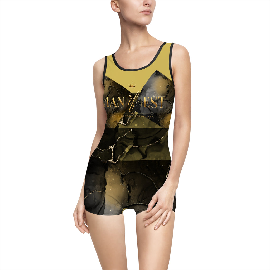 Women's "Man |if| est." Vintage Swimsuit