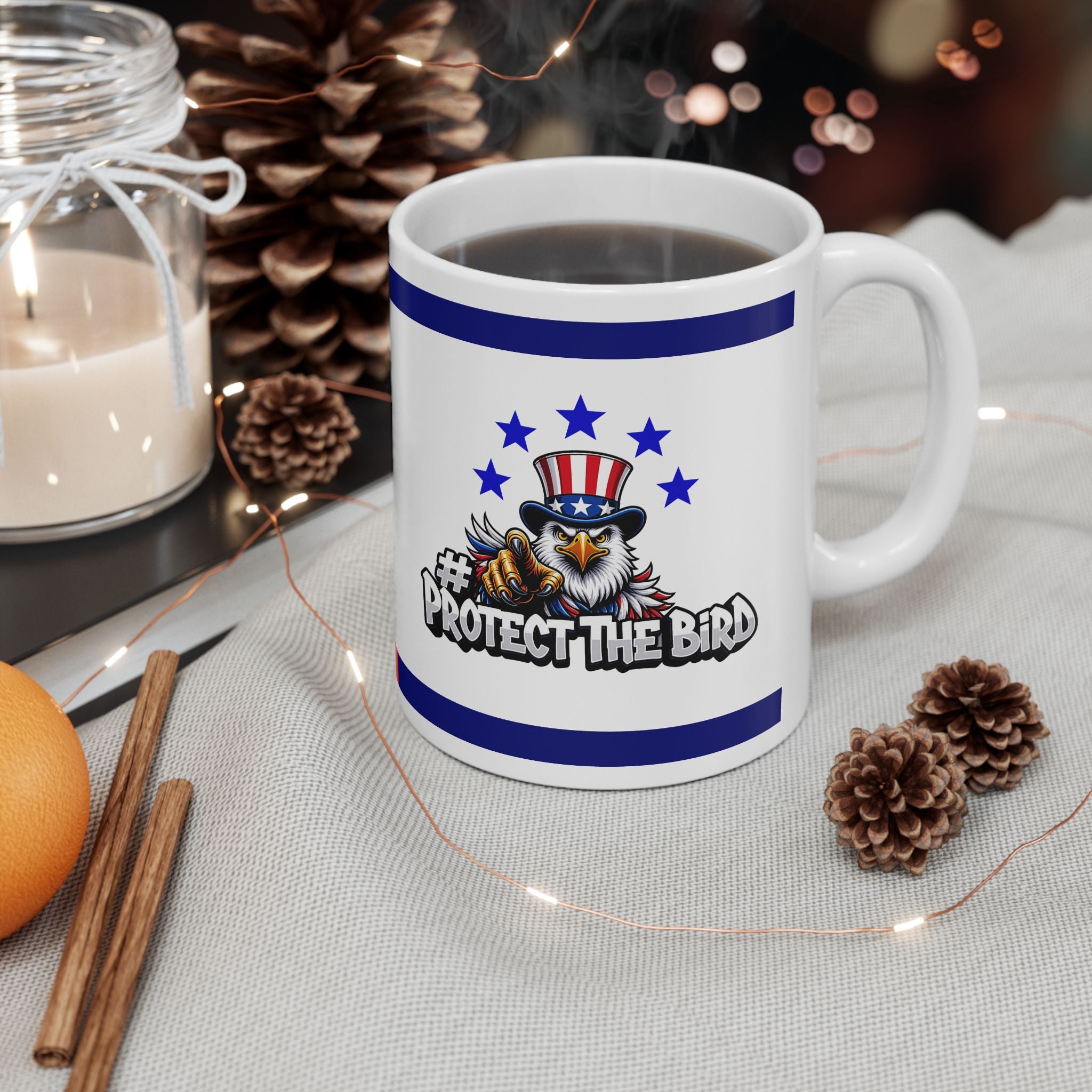 Protect the Bird Ceramic Mug, (11oz, 15oz)