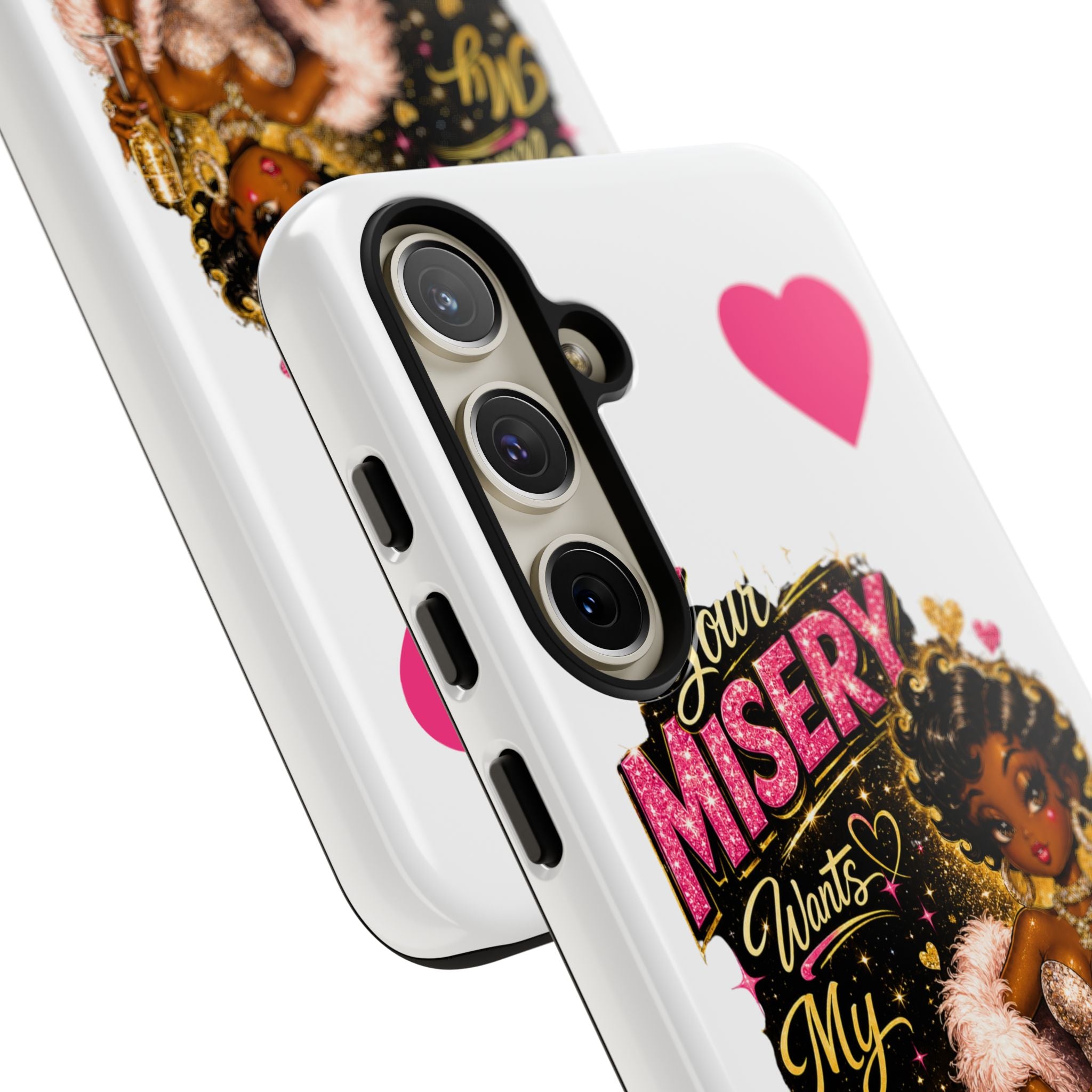 Phone Case — "Your Misery Wants My Company" Retro Graffiti Design