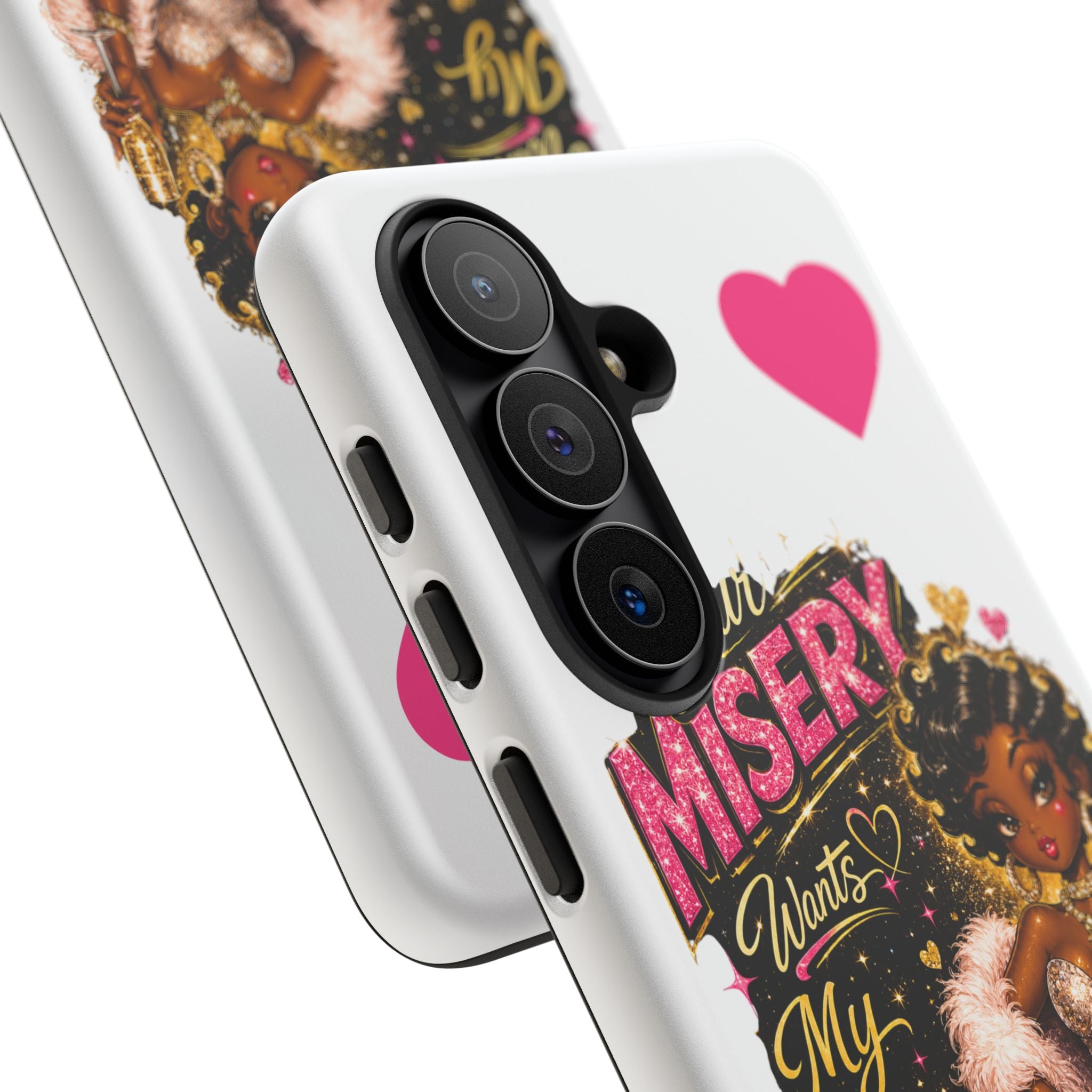 Phone Case — "Your Misery Wants My Company" Retro Graffiti Design