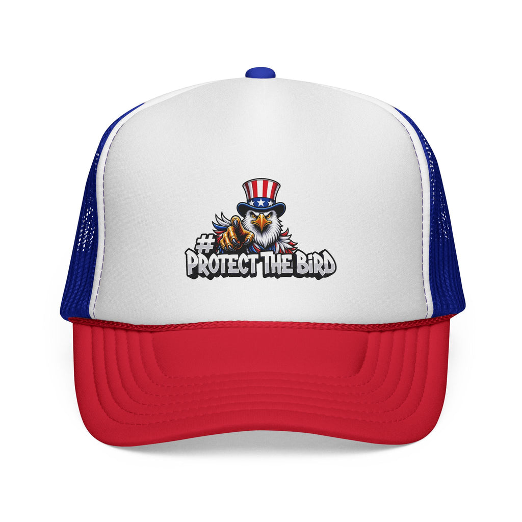 Trucker Cap — "Protect The Bird" Patriotic Eagle Mesh Hat