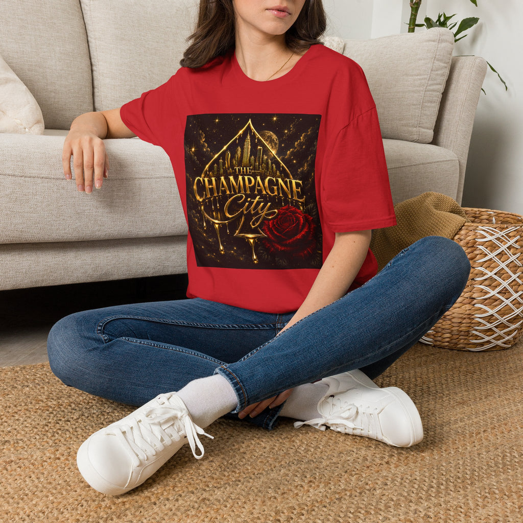 The Champagne City T-Shirt — Golden Skyline Graphic Tee