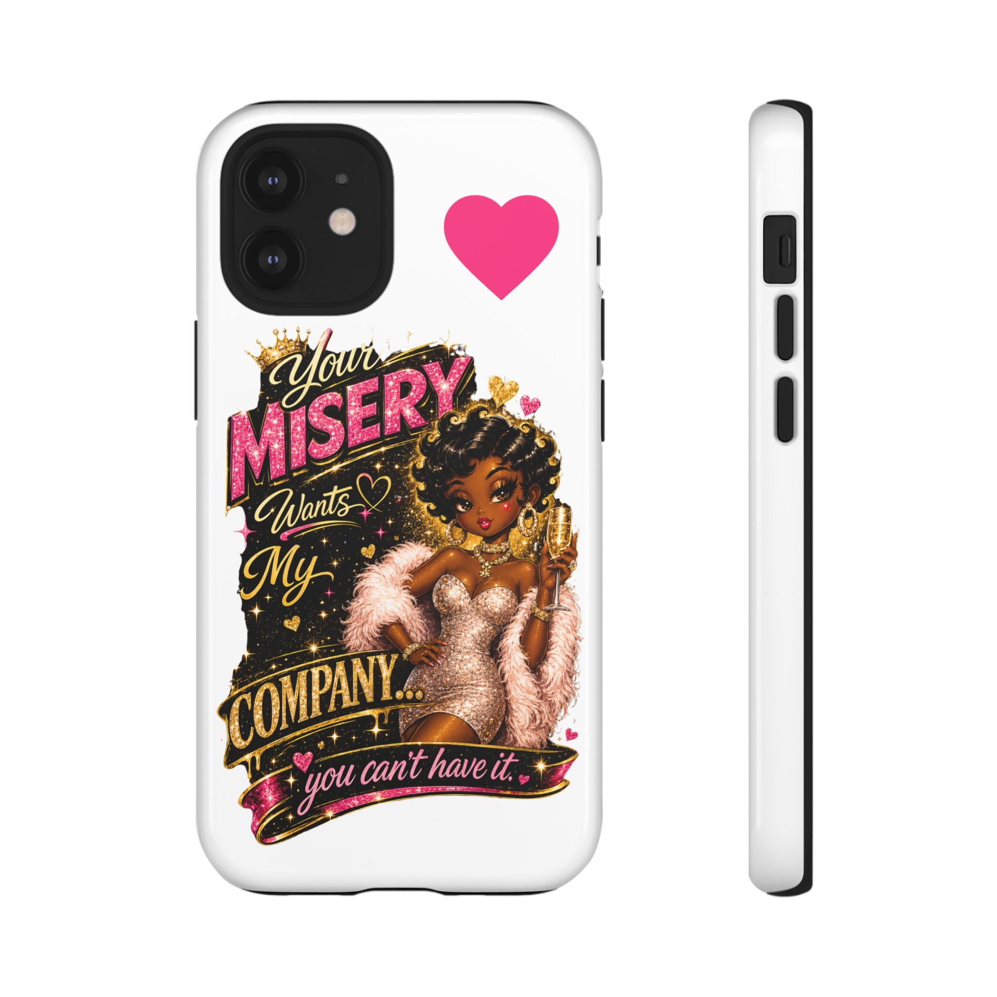 Phone Case — "Your Misery Wants My Company" Retro Graffiti Design