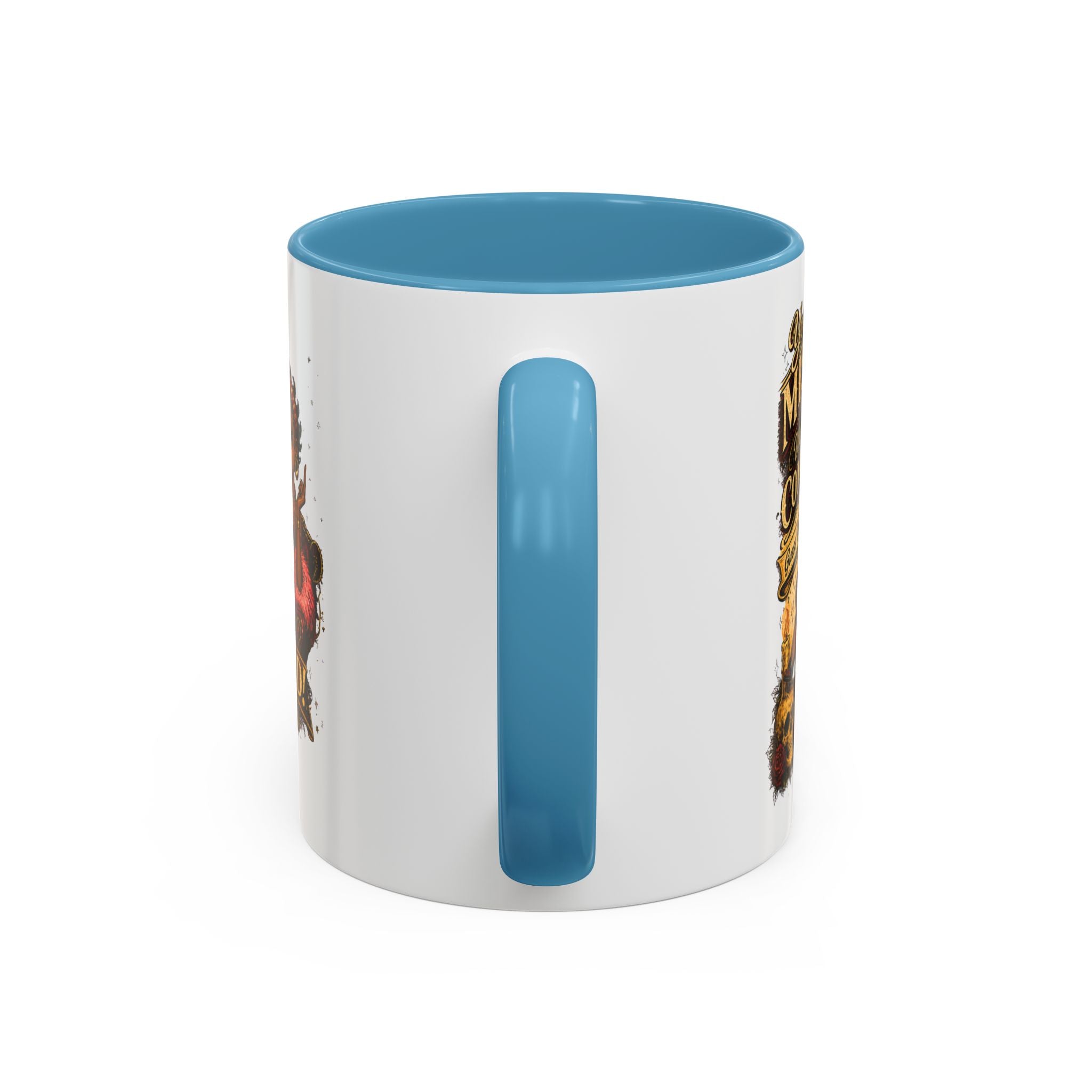 Accent Coffee Mug — "Your Misery Pays My Company" Vintage Pin-Up Gothic Coffee Mug