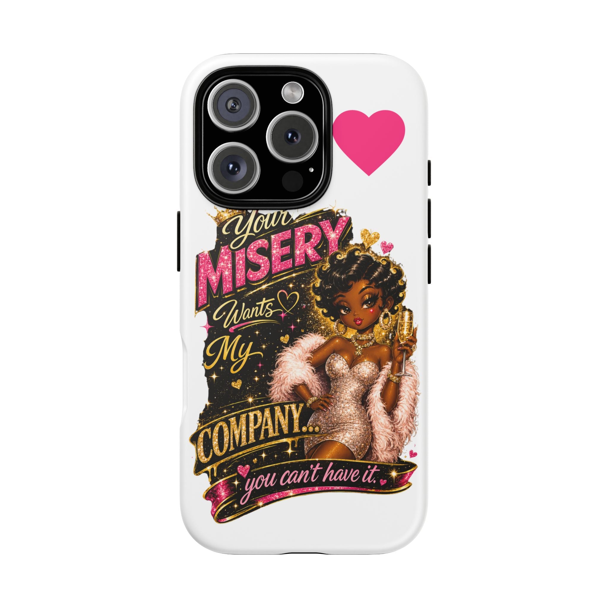 Phone Case — "Your Misery Wants My Company" Retro Graffiti Design