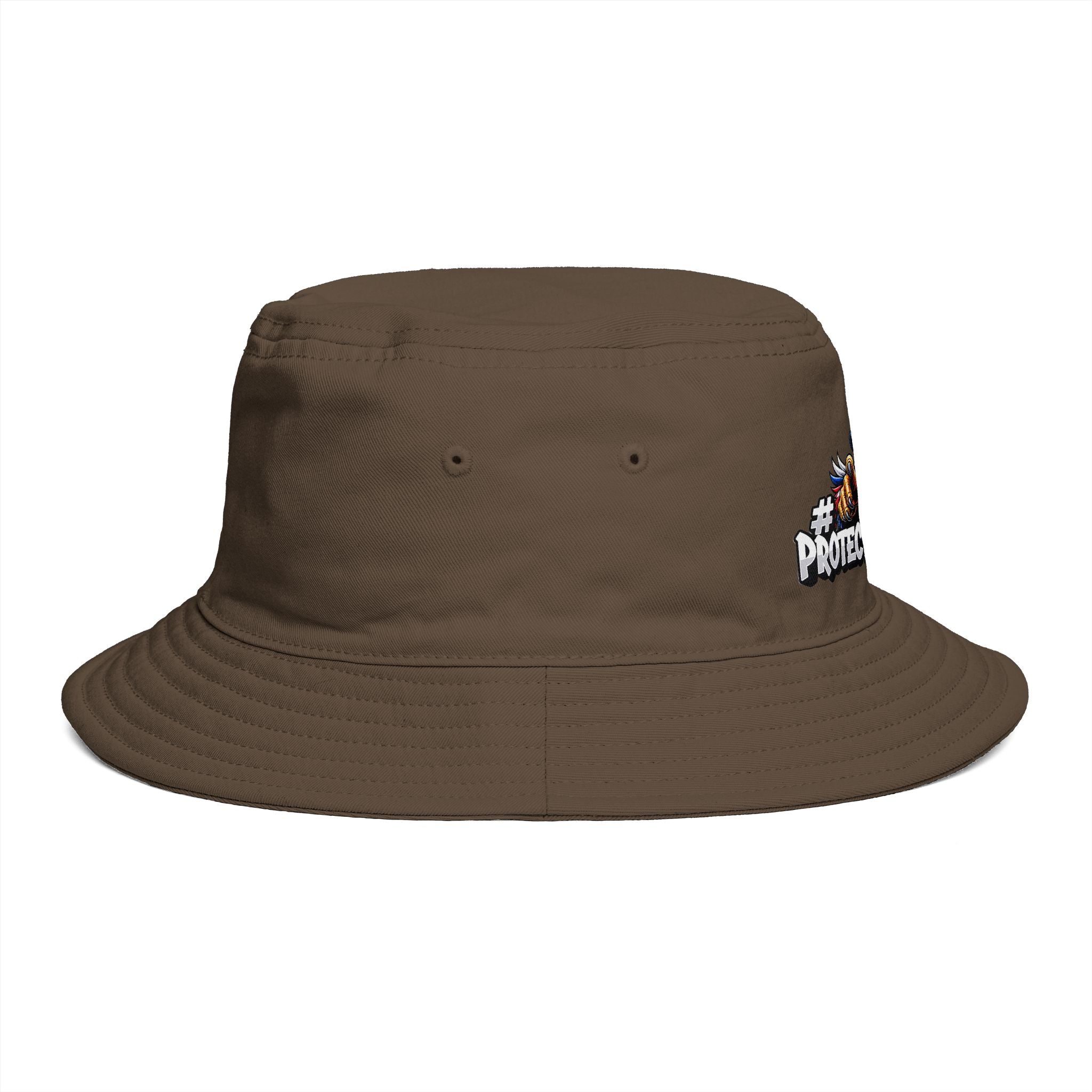 Protect The Bird Patriotic Eagle Bucket Hat — American Flag Uncle Sam Design