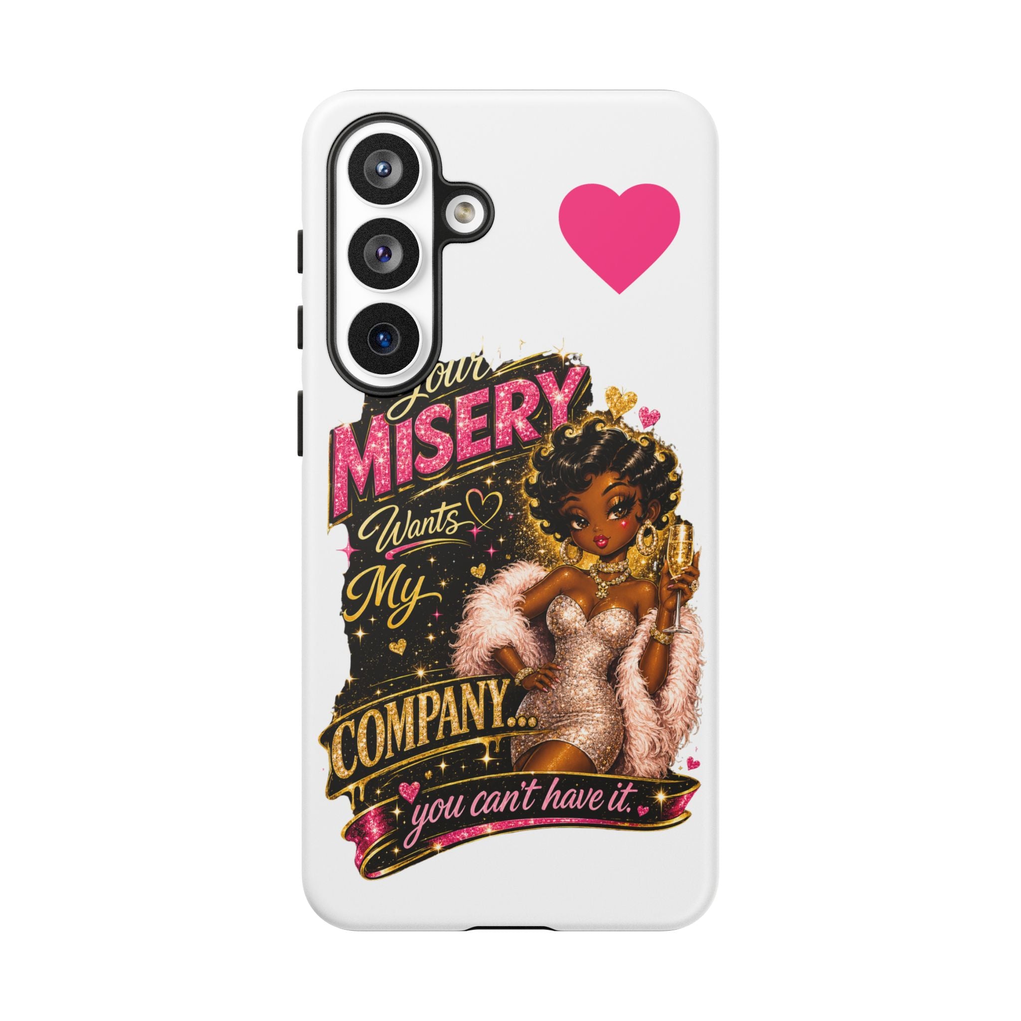 Phone Case — "Your Misery Wants My Company" Retro Graffiti Design