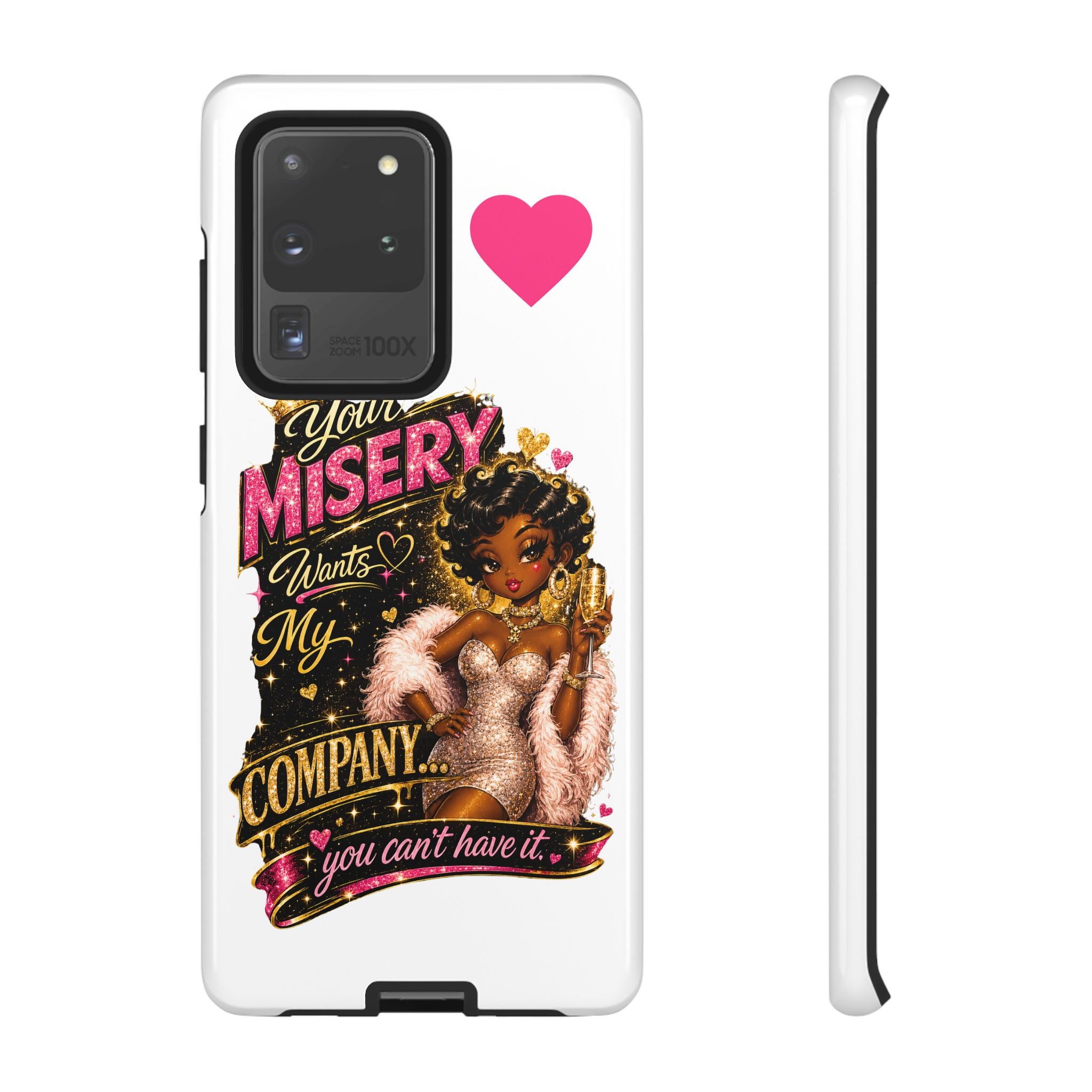 Phone Case — "Your Misery Wants My Company" Retro Graffiti Design