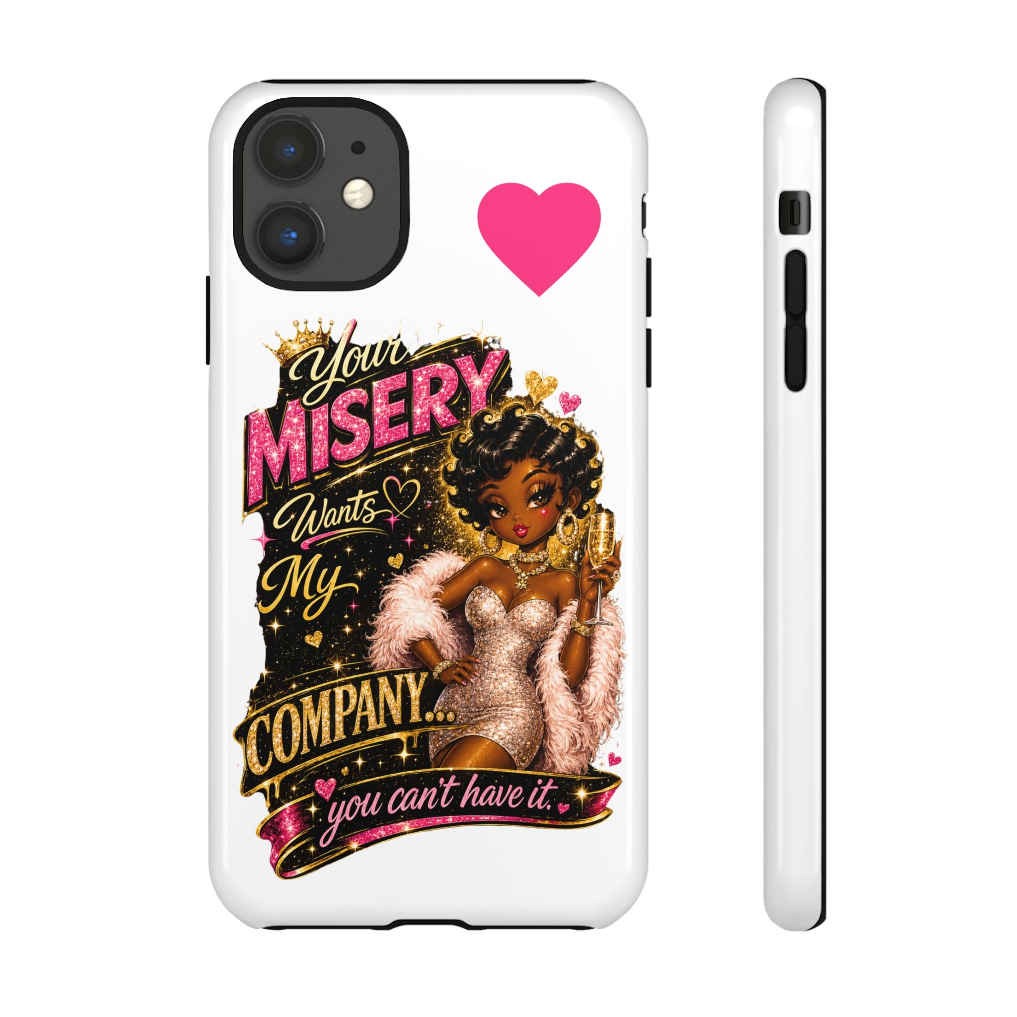 Phone Case — "Your Misery Wants My Company" Retro Graffiti Design