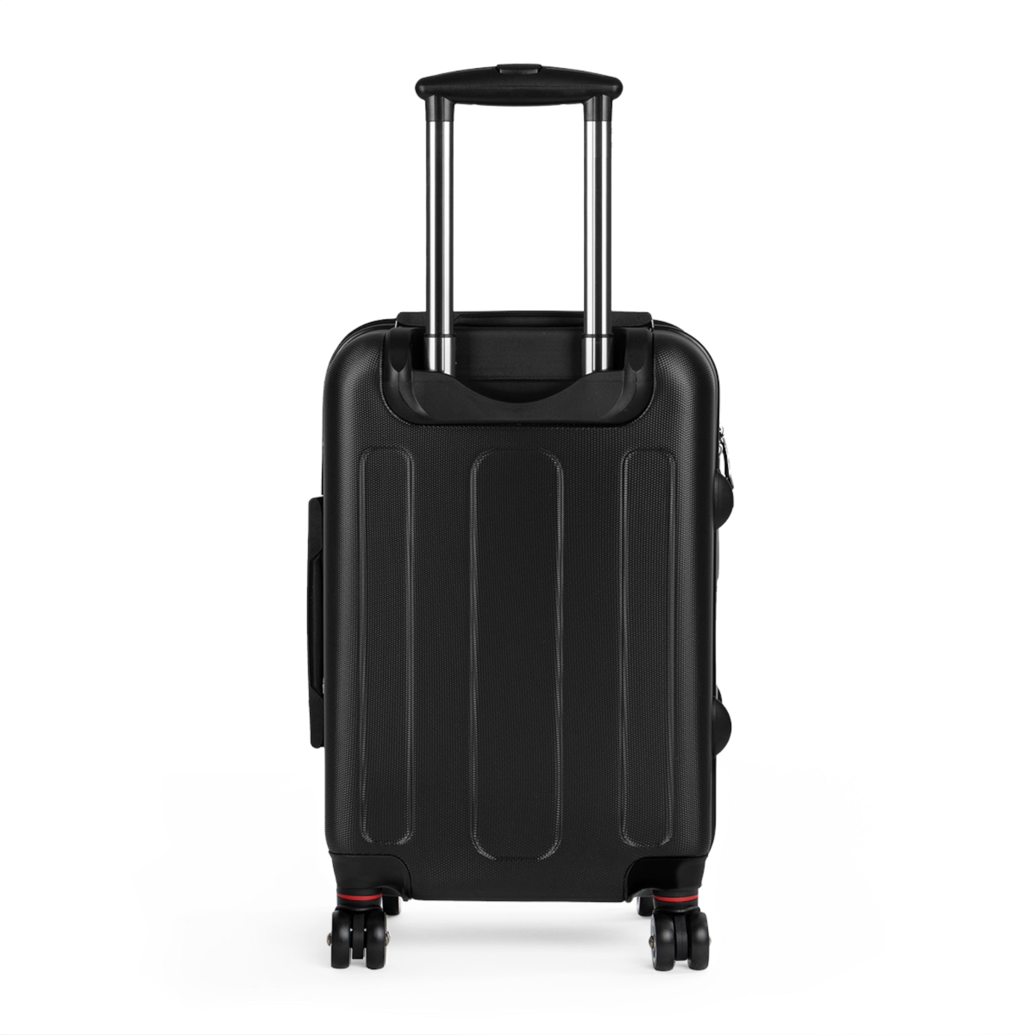 Champagne City Suitcase – Luxurious Black & Gold Travel Luggage with Red Rose Design