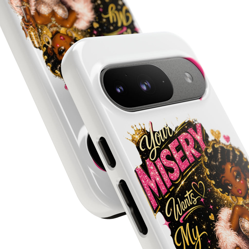 Phone Case — "Your Misery Wants My Company" Retro Graffiti Design