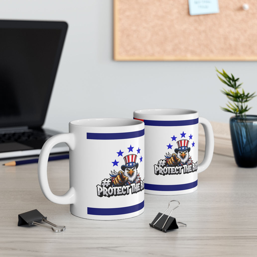Protect the Bird Ceramic Mug, (11oz, 15oz)